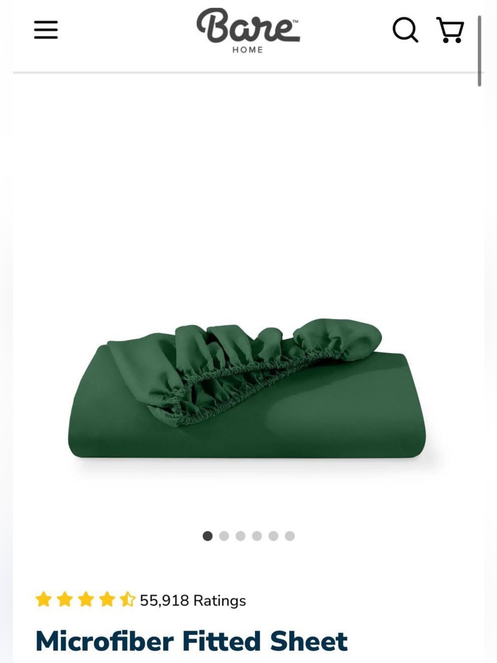 Microfiber Fitted Sheet in Forest Green